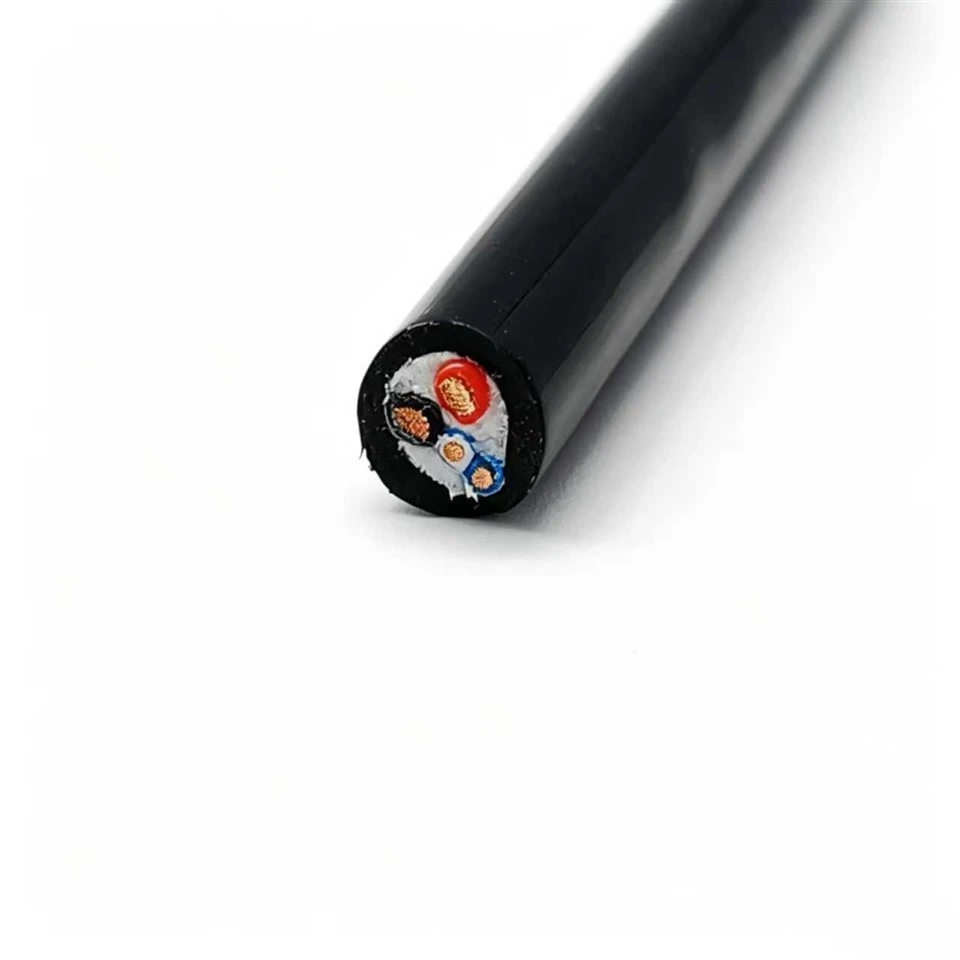 Durable 4 Core Watertight Electric Wire Signal Cable PP Insulation Black TPU Jacket For Subsea Equipment high quality